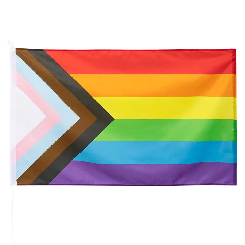 Progressive Pride Tygflagga , 90 x 150 cm